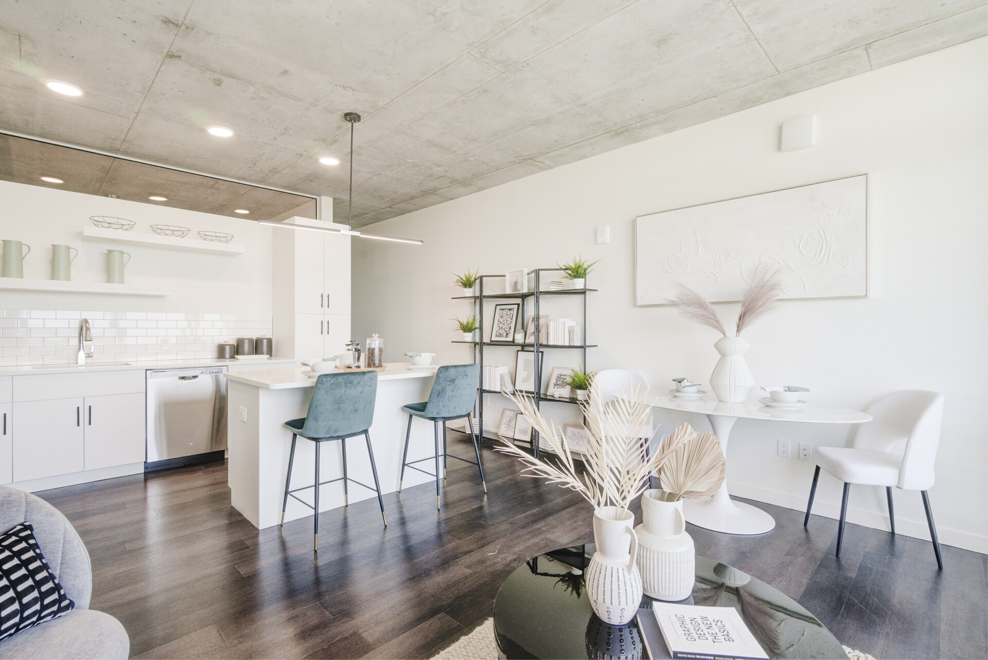 Kitchen and living room